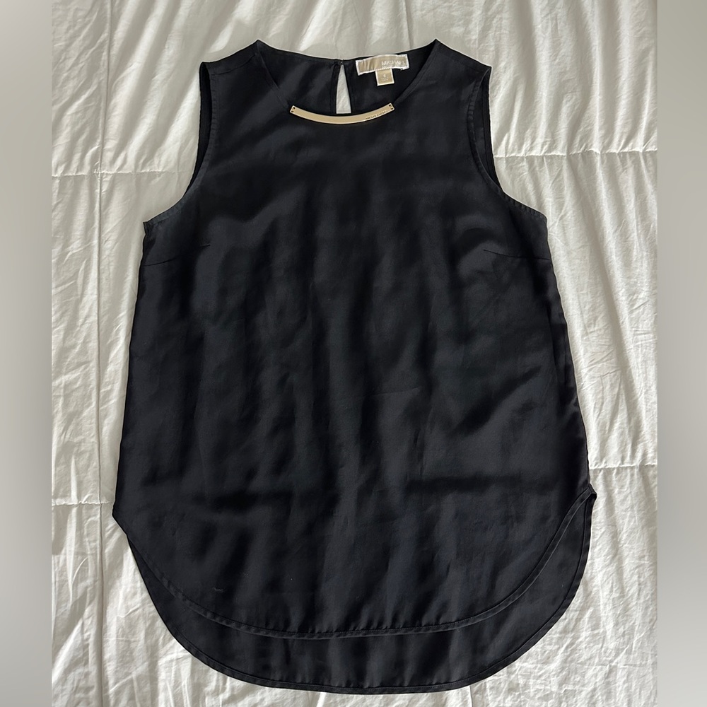 Michael Kors Black Top with Gold accent